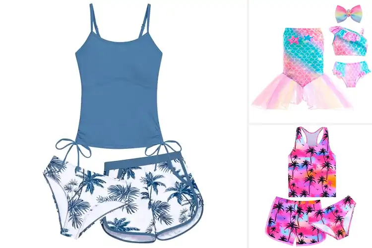 Detailed view of Best 3-Piece Girls’ Swimsuits