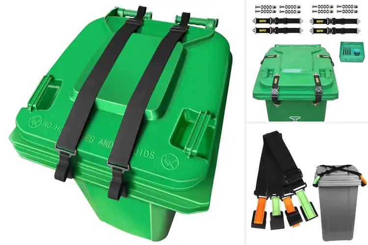 Detailed view of Best Adjustable Trash Can Lock Straps