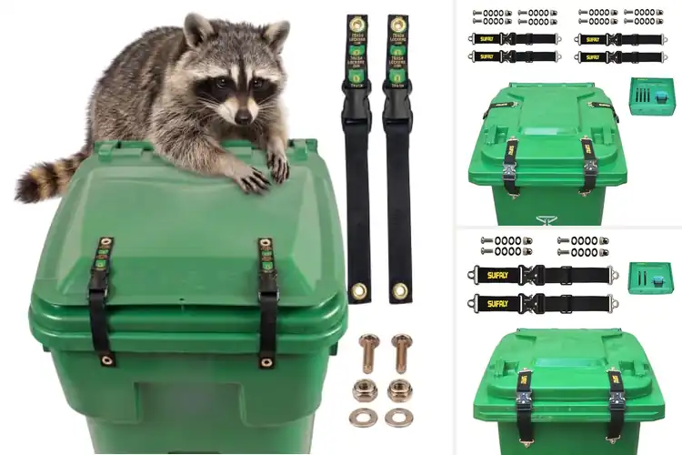 Detailed view of Best Animal Proof Trash Can Straps