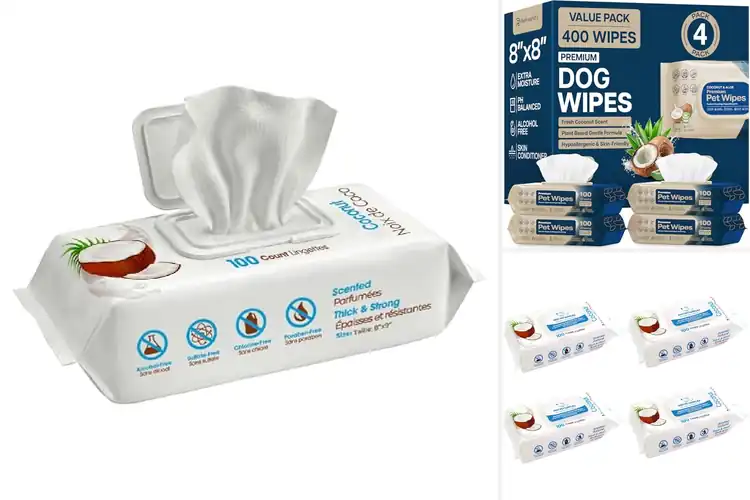 Detailed view of Best Coconut Scented Pet Wipes