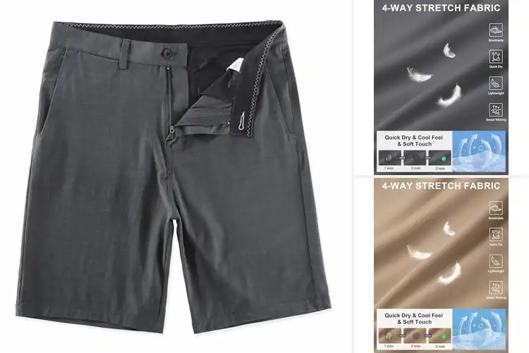 Detailed view of Best Men’s Dry Fit Golf Shorts
