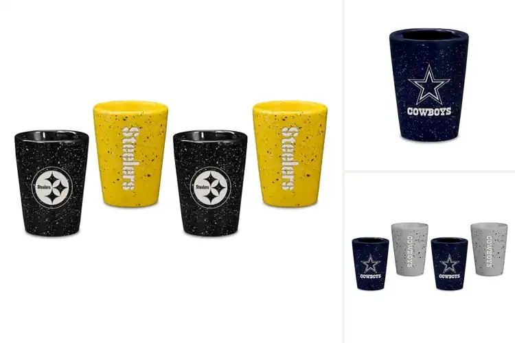 Detailed view of Best NFL Ceramic Shot Glasses