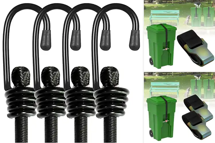Detailed view of Best Outdoor Garbage Can Bungee Cords