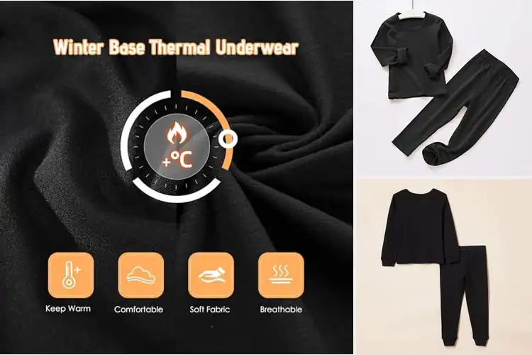 Detailed view of Best Toddler Thermal Underwear Sets